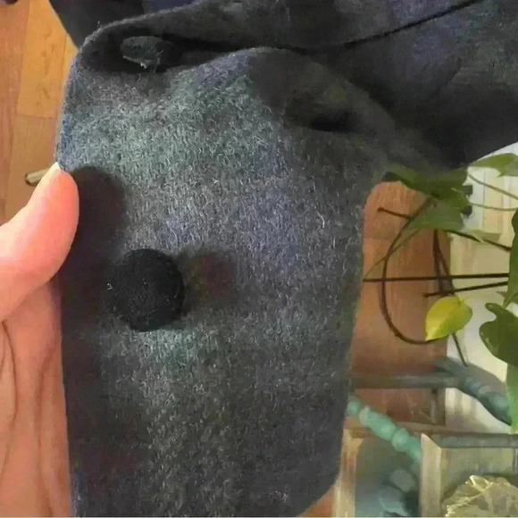 Vtg 80s 90s David N Blackwatch Plaid Wool And Velvet Blazer - Size 14 - Picture 7 of 11